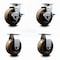 Service Caster 5 Inch High Temp Phenolic Caster Set with Roller Bearings 2 Brakes 2 Rigid SCC SCC-20S520-PHRHT-TLB-2-R-2 - alternate 1